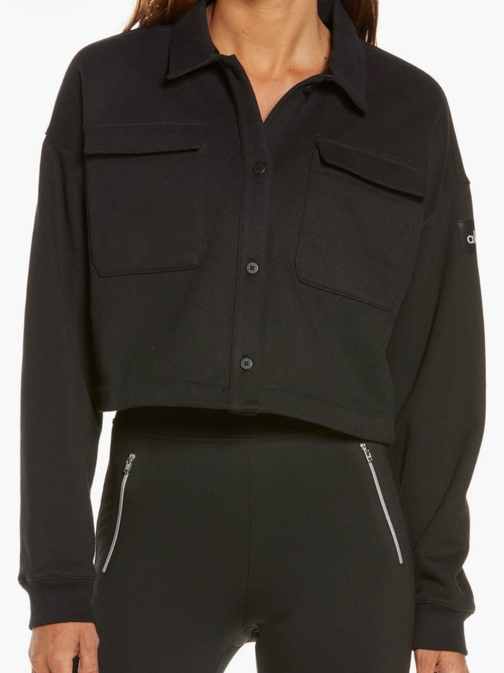 Alo - Renown Cropped Button-Up Pullover
